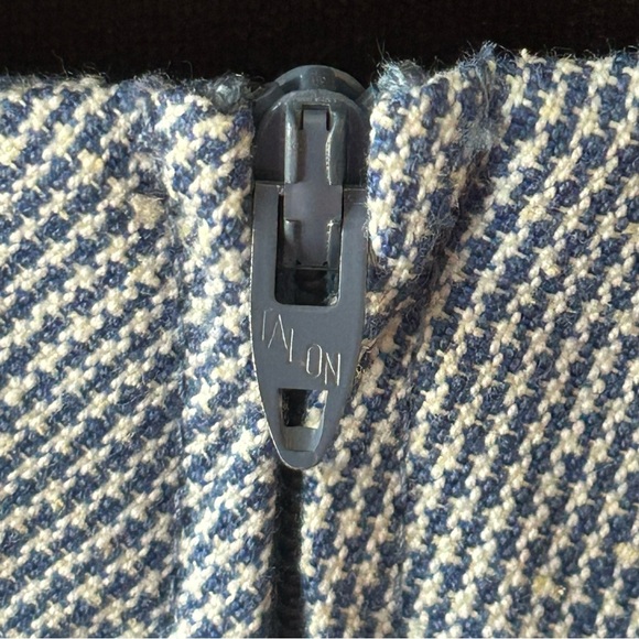 Vintage Blue Houndstooth 70s Square Neck Tank Top - Picture 12 of 15